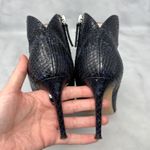 Giuseppe Zanotti  Snakeskin Leather Pointed Toe Mid Stiletto Heeled Ankle Boots Photo 4