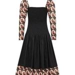 Autumn Adeigbo NEVADA DRESS New Size 4 Women’s Long Sleeve MIDI Horses Western Black Photo 1