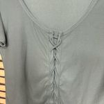 No Boundaries  Olive‎ Green Lace Up Crop Top Size Large Photo 2