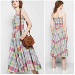 POLO Ralph Lauren Madras Plaid Ruffle Midi Dress Size US 2 Boho Cottagecore Photo 5
