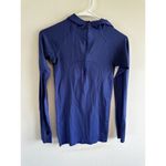 Lululemon Breeze By Long Sleeve‎ With Hoodie Top Shirt Sz 4 Women’s Blue Photo 2