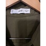 Mango MNG By Womens Green Cargo Dress Sz L Utility Collared Button Up Pockets Photo 3