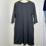 Denim & Co  Active Gray French Terry Dress Woman’s size Medium Pockets V Neck Photo 5