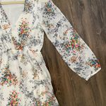 Peach Royal Floral Cocktail Dress Photo 3