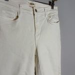 L'Agence  white raw hem straight leg jeans Photo 1
