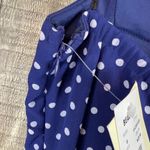 Ombre Size 8 Sleeveless Halter Dress Blue White Polka Dots Padded Bra Ru… Photo 6