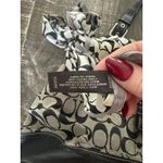  Vintage Y2k Hampton Signature Canvas Shoulder Bag B/W Coach Scarf Photo 10