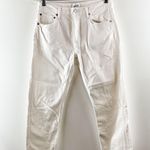 AGOLDE Parker High Rise Button Fly Crop Straight Leg Jeans White 27 / 4 Photo 2