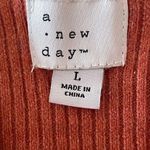 A New Day Burnt Orange Cropped Knit V-Neck Sleeveless Womens’ Tank Top L # 1507 Photo 6