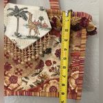 Handmade Folkloric Safari Floral M Sz Tote Purse Shoulder Bag Pompoms & Tassels Red Photo 9