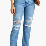 frame denim FRAME Le‎ Original Distressed High-Rise Straight-Leg Jeans Size 26 Photo 0