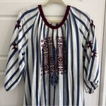 Figue Bria Embroidered Dress Blue Size M Photo 4