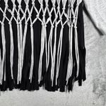 IC by Connie K Fringe Tunic Top Women Large Gray Black Casual Comfy Lagenlook Photo 4