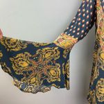 Free People Boho Navy Magic Mystery Tunic Dress Bell Sleeves XS Photo 7