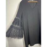 Kobi Halperin Black Suki Lace Sleeve Shift Dress Large Gothcore Whimsycore Photo 3