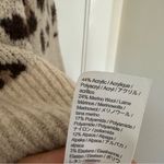 J.Crew  Animal Print Oversized Cardigan Sweater Jacket Womens Medium Merino Photo 5