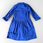 Tuckernuck Women's Navy Blue Cotton Royal Shirt Dress Mini Length Size S Preppy Photo 5