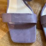 Schutz NWOB Pony Heel Sandal Purple Leather Orchid Square Toe Strappy 10 Photo 6