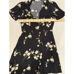 Urban Renewal Dress Womens Small Black Floral Bloom Dark Romantic Button Down Photo 4