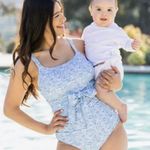 Kindred Bravely - Floral Nursing & Maternity One-Piece Tie Swimsuit Summer Beach Photo 0