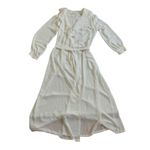 Victoria's Secret 90’ Vintage  Night Robe Sheer Chiffon  Lace V-neck & Cuff  Size Photo 2