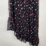 Joie NEW  Size XS Hafsa One Shoulder black Silk floral midi dress asymmetrical Photo 3