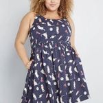 Modcloth space cats astronaut navy dress fit & flare optimistic effect novelty Photo 8