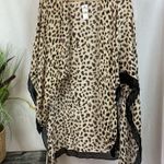 EXPRESS  Animal Print Open Front Kimono Top NEW OS Photo 1