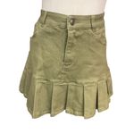 Elodie Women's High-Rise Pleated Mini-Length Hem Mini Skirt Green Size Medium Photo 1