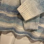 Gap Size L Blue Ombré Stripe Long Sleeve Crew Beck Loose Knit Pullover Sweater Photo 4