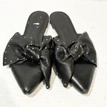 Rebecca Minkoff  Women's Black Alexis Studded Leather Pointed Toe Mules Size 8.5 Photo 1