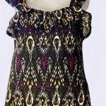 Loft  Black and Multicolor Patterned babydoll top NWT! S Photo 1