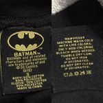 DC Comics Batman Black Gray French Terry Raglan Long Sleeve Top Small Photo 5