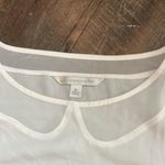 LC Lauren Conrad Lauren Conrad White Sheer Pleated Tank Top Size  XLarge‎ Photo 2