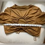 SKIMS NWT 2pc Skim Swimsuit Rushed T-Shirt & Bikini String Tie Bottoms Almond Size 2X Photo 7