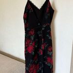 Lovers + Friends  Black Hymn Rose Lace Slip Dress Size XS Photo 4