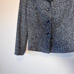 Caslon  Black Blue Tweed Blazer Jacket Womens 6 Fall Preppy Career Classic Photo 2