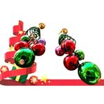 Christmas Tree Earrings New Handmade Jingle Bells Dangle Posts Festive P… Green Photo 7