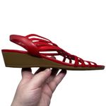 Naturalizer Red Strappy Slingback Wedge Sandals Women’s Size 8M Photo 7
