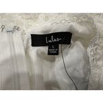 Lulus  Properly Chic White Sleeveless Lace Tiered Mini Dress Large L Photo 5