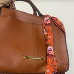 Steve Madden  Brown Satchel-Crossbody with Floral Scarf Photo 1