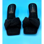 Good American Women's Terry Kickstand Low Heel Slide Sandals - Black - size 7 Photo 4