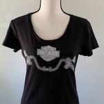 Harley Davidson Harley-Davidson Black Short Sleeve Graphic Bryan-College Station Tee Size Medium Photo 0