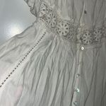 Boho style Crochet detail summer dress Small White Photo 0