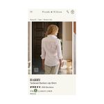 Frank & Eileen  Barry Linen Long Sleeve Shirt Pink Pineapples $258 XS Button Up Photo 5