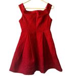 Ark & CO Red Dress White Embroidered Size‎ Small Mini Zipper Formal Party Women Photo 1