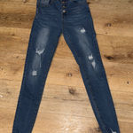 SheIn Women's Distressed Blue Jeans MEDIUM Photo 0