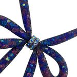 Betsey Johnson  Dark Shadows Blue Mesh Bow Necklace Photo 6