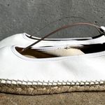 Free People  Maya Espadrille Ballet Flats Almond Toe Slip On Leather White 6 Photo 2