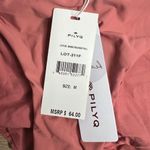 PilyQ NWT Lotus Basic Ruched Full Bikini Bottoms Mauve Pink Hipster Low Rise M Photo 3